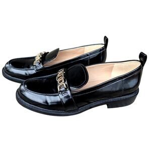 Sam Edelman Christy Slip On Loafer Patent Black Womens 9 Preppy Academia